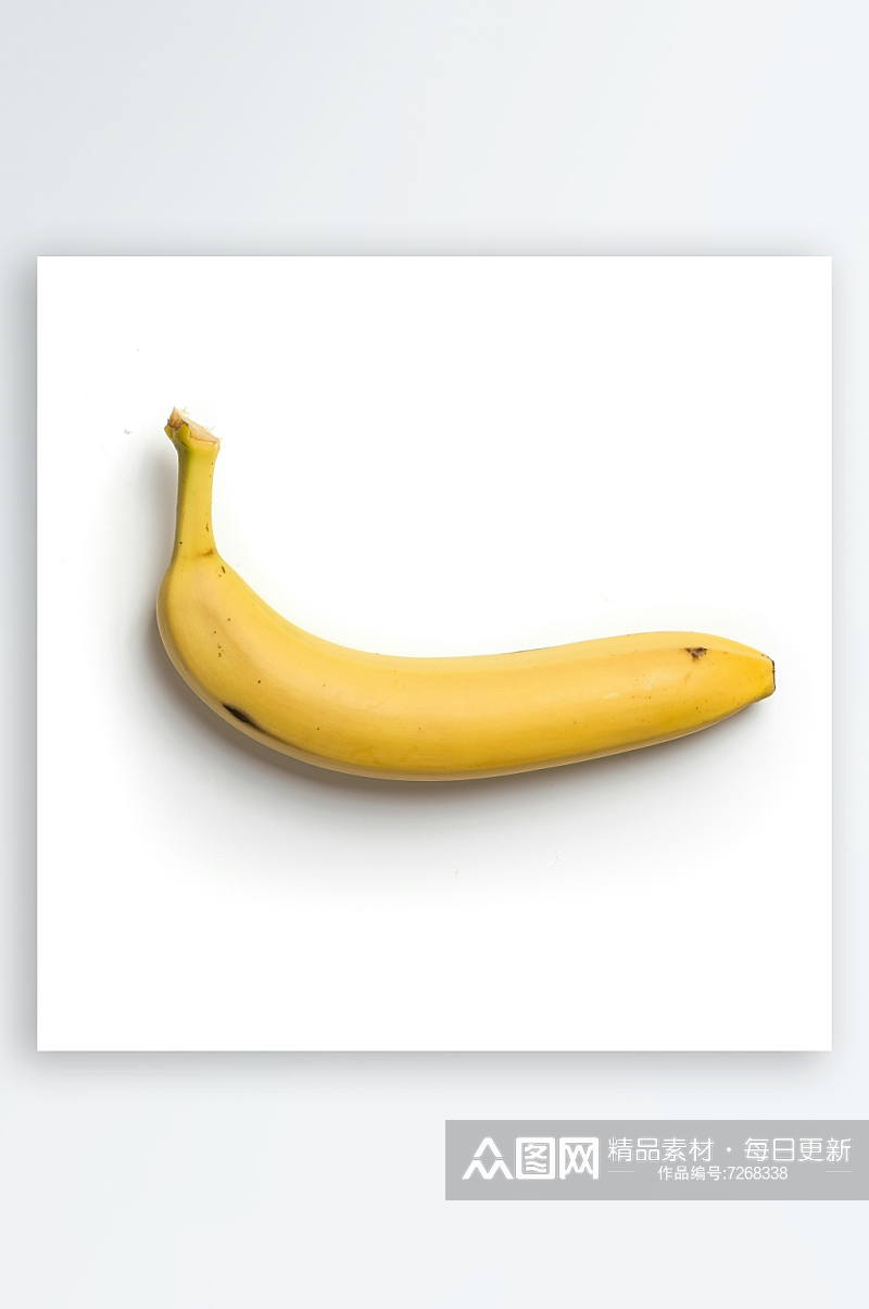 白色背景上的黄色香蕉素材