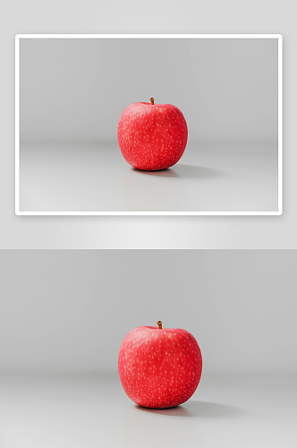 白色背景上的红苹果