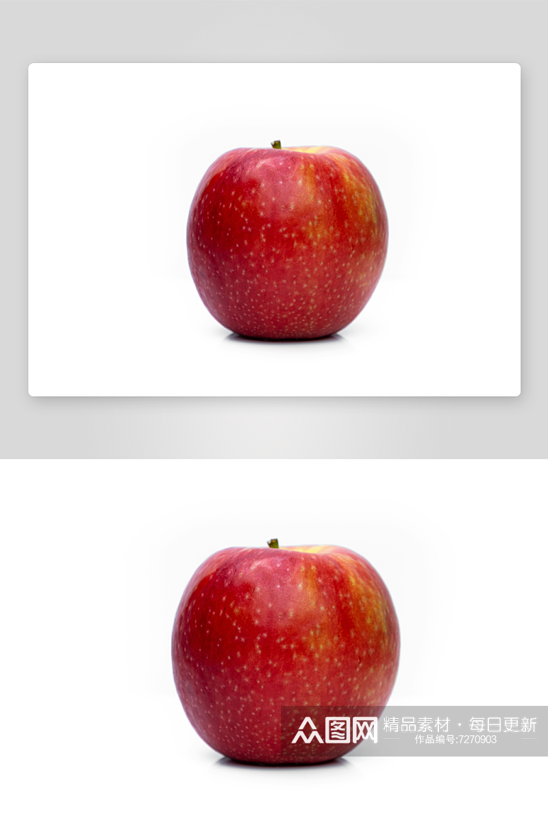 白色背景上的红苹果素材