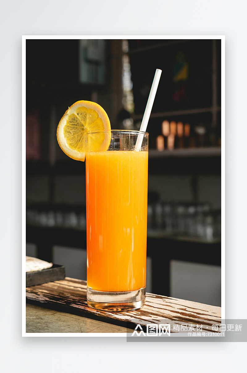 橙汁饮料高清摄影图素材