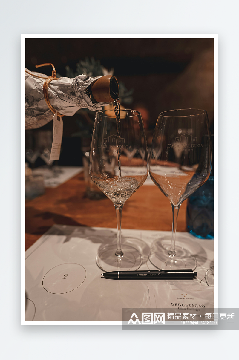 白葡萄酒高清摄影图素材