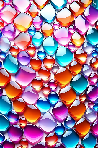 数字艺术彩色玻璃拼花背景