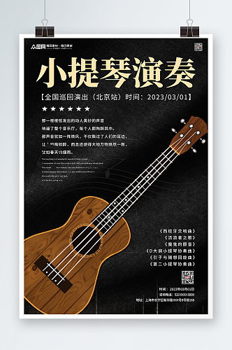 小提琴演奏音乐会宣传海报
