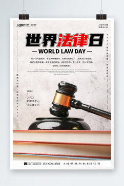 大气4月22日世界法律日海报