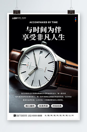 奢侈品手表腕表电商促销海报
