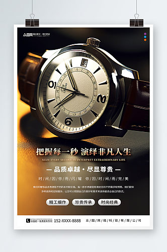 创意奢侈品手表腕表电商促销海报