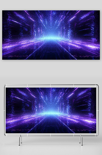 赛博紫色激光高质量背景图