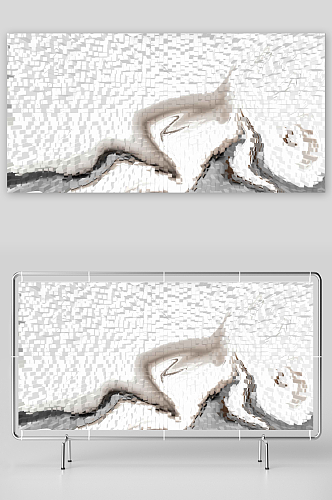 白色立体抽象底纹背景图
