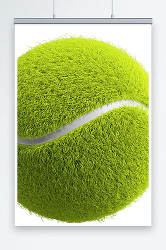 扭曲抽象绿色网球背景