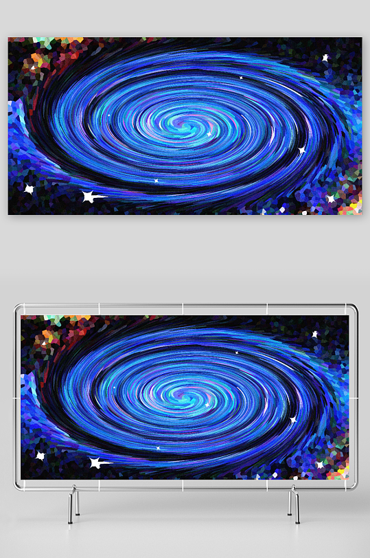 创意动画色彩漩涡背景图片