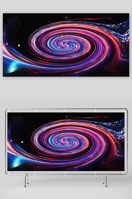 创意动画色彩漩涡背景图片