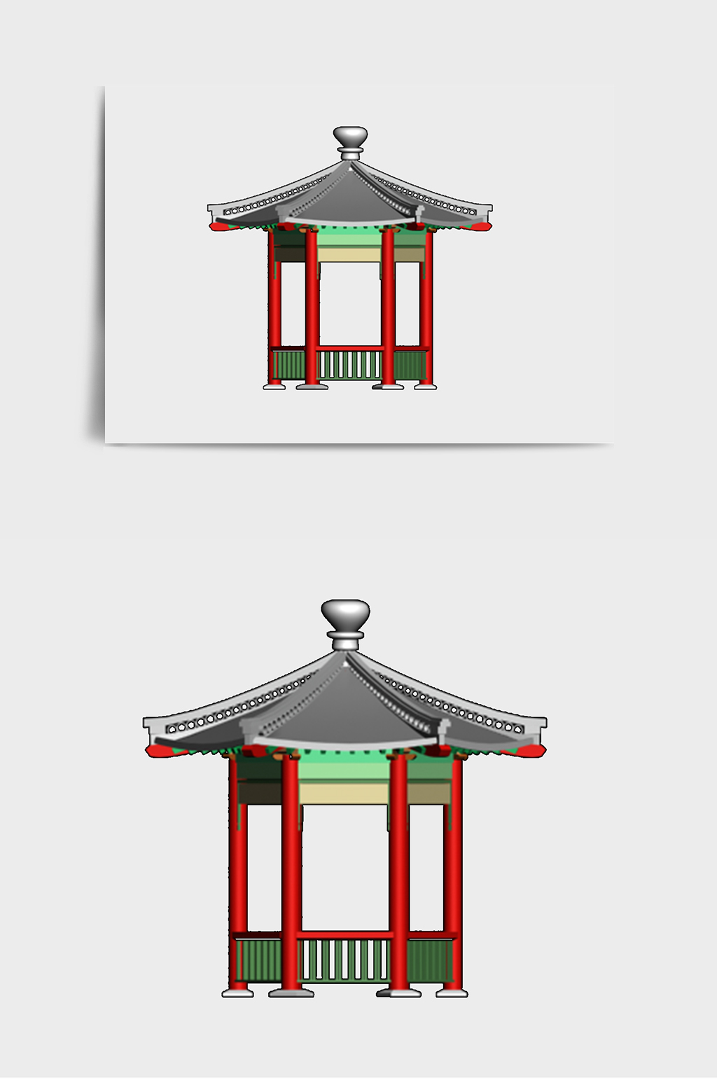 中国风中式建筑楼房亭子3DMAX模型素材