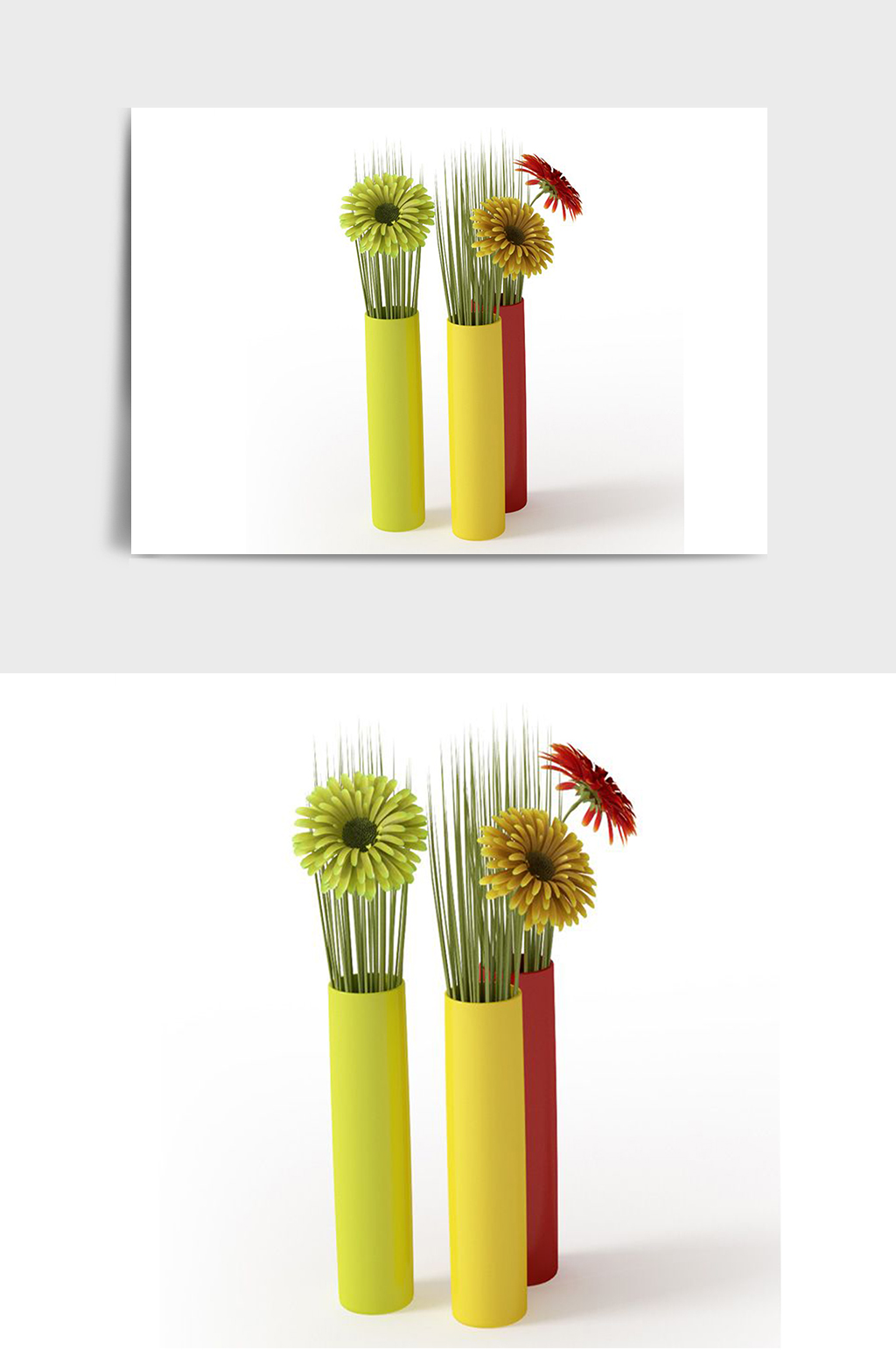 花瓶景观盆景绿植植物盆栽C4D模型素材