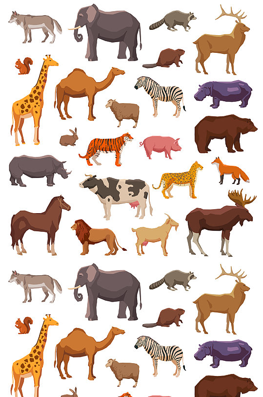 野生动物和宠物插画矢量素材合集