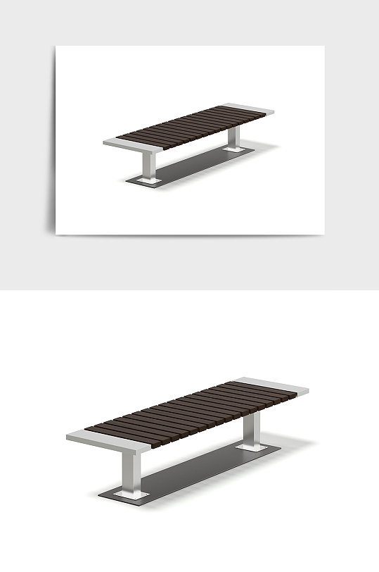 商场户外休息座椅C4D模型-众图网