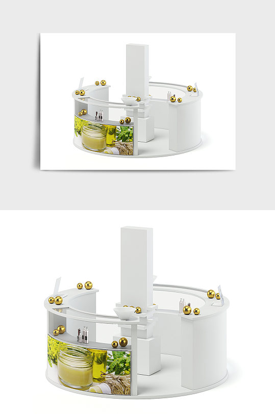 商场专场店展台展位设备C4D模型-众图网