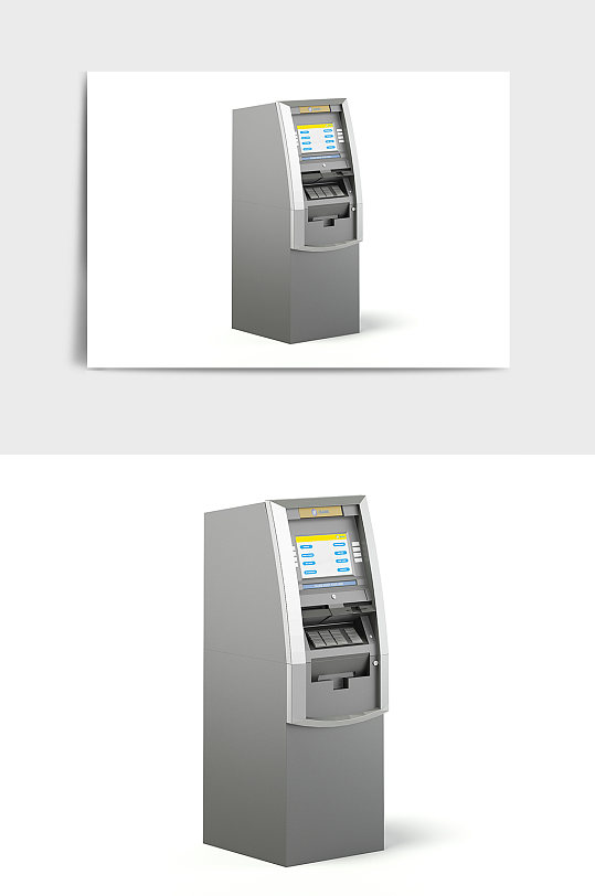 商场银行自助服务器设备C4D模型-众图网