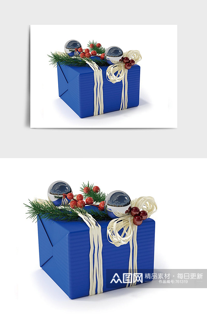 圣诞节装饰礼盒圣诞树蜡烛3DMAX素材素材