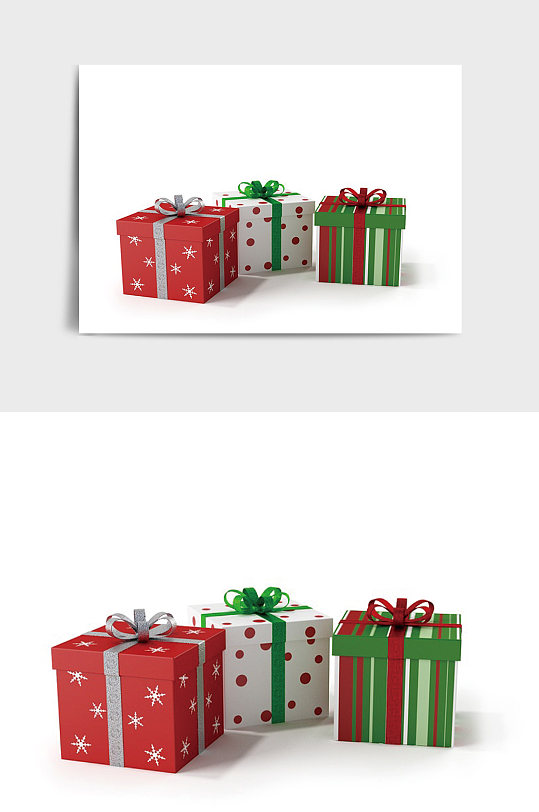 圣诞节装饰装扮圣诞树礼物盒3DMAX素材