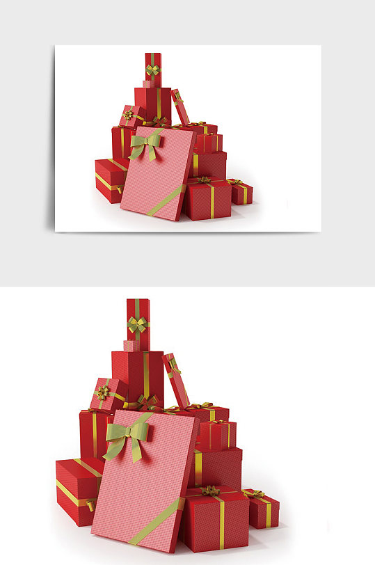 圣诞节装饰礼盒圣诞树蜡烛3DMAX素材