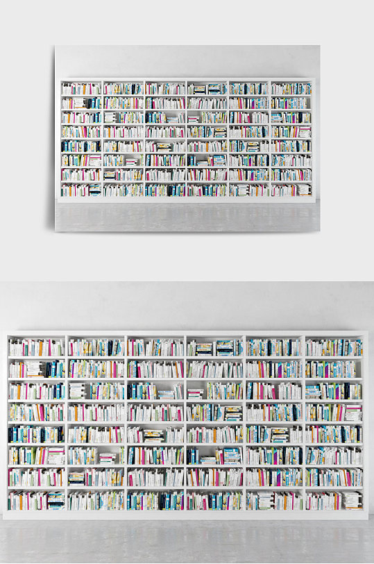 装修装饰书架书柜书本3DMAX模型-众图网