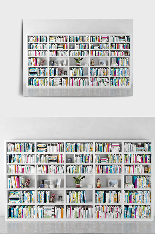 装修装饰书架书柜书本3DMAX模型-众图网