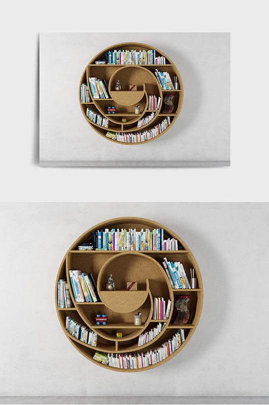 装修装饰书架书柜书本3DMAX模型-众图网