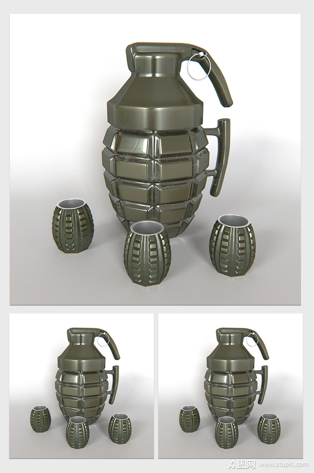 室内装饰手榴弹摆件3dmax模型