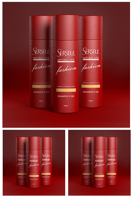 香水化妆品毛刷口红面膜C4D模型-众图网