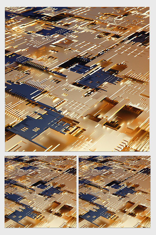 未来世界科幻机器c4d模型(含灯光贴图)