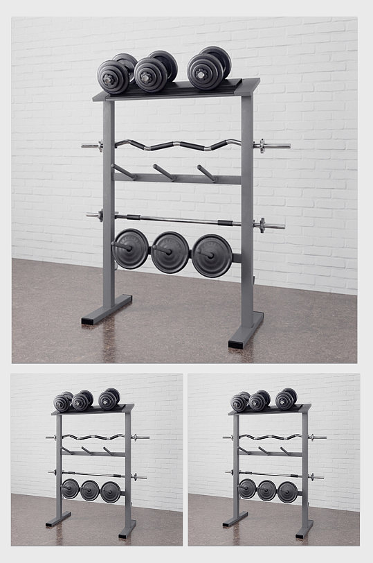 高端无氧运动健身器材C4D模型-众图网