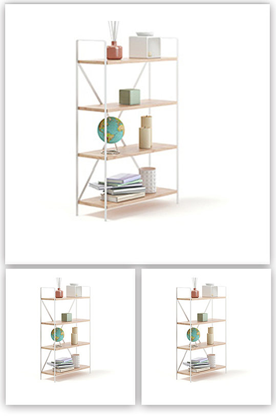 室内装饰架子摆件C4D模型-众图网