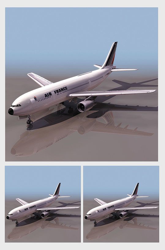 产品飞机客机3D模型