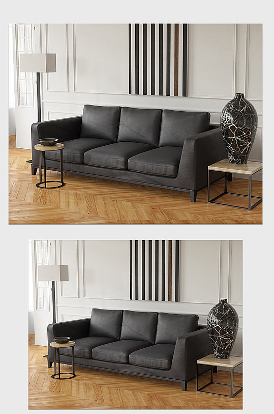 室内家居沙发3D模型-众图网