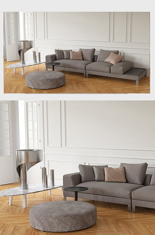 室内家居沙发3D模型-众图网