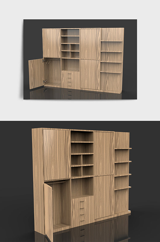 室内家居衣柜柜子3D模型