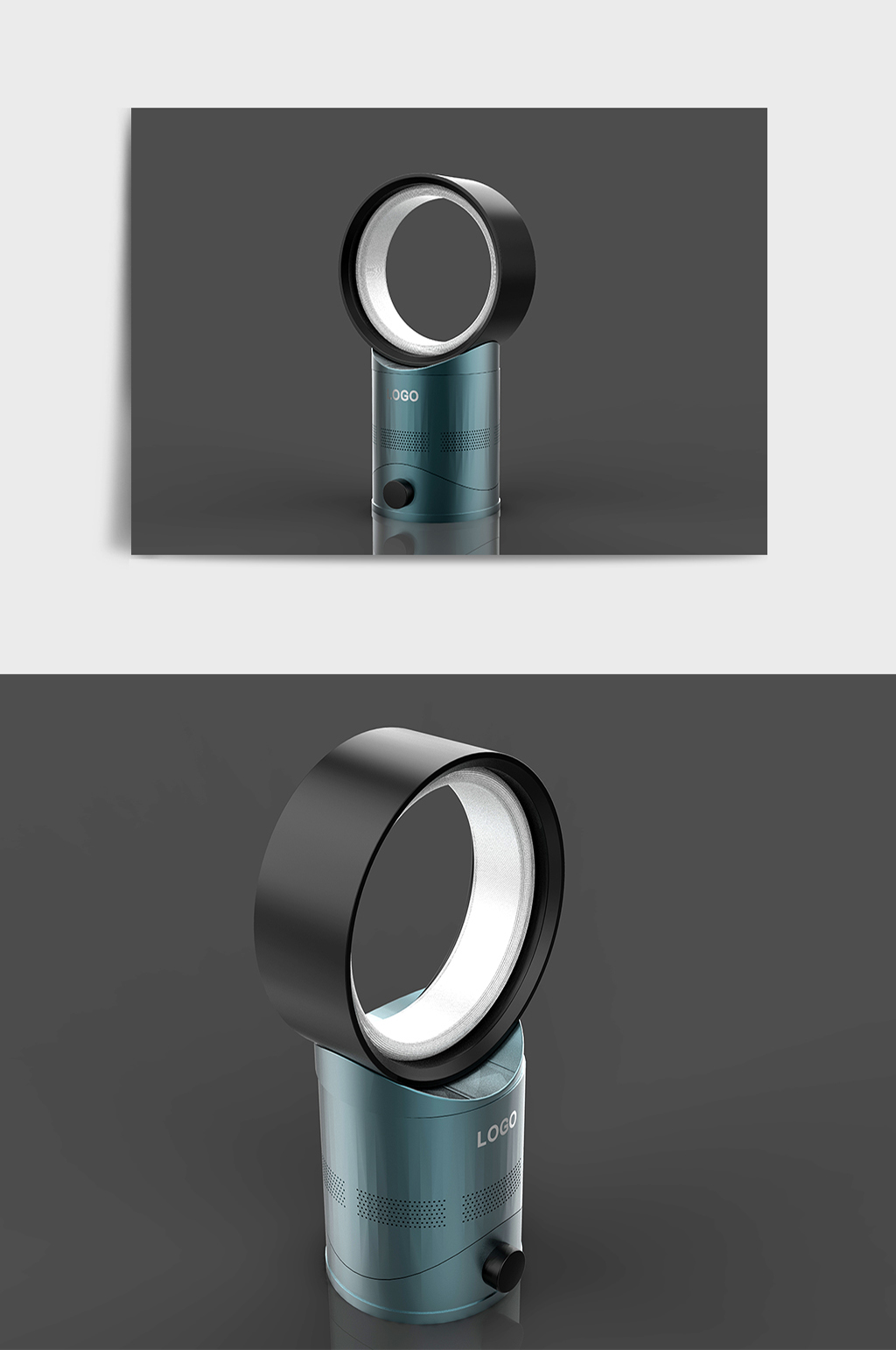 现代简约加湿器空气净化器C4D模型素材