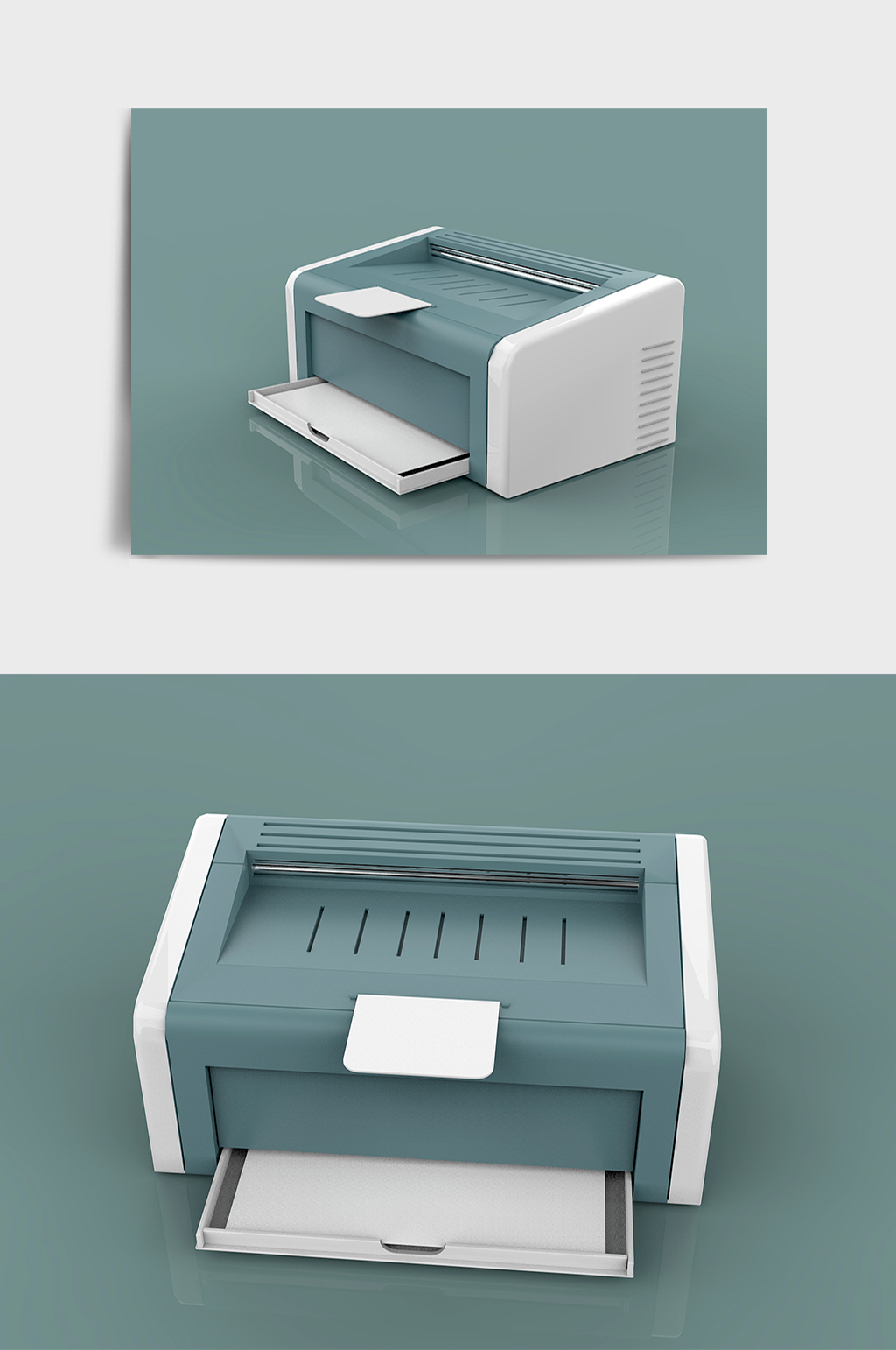 简洁打印机C4D模型素材
