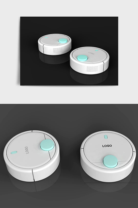 扫地机器人家电电器3D模型-众图网