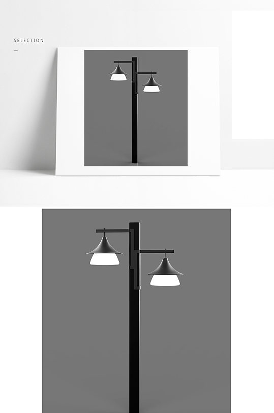 户外路灯3D模型-众图网