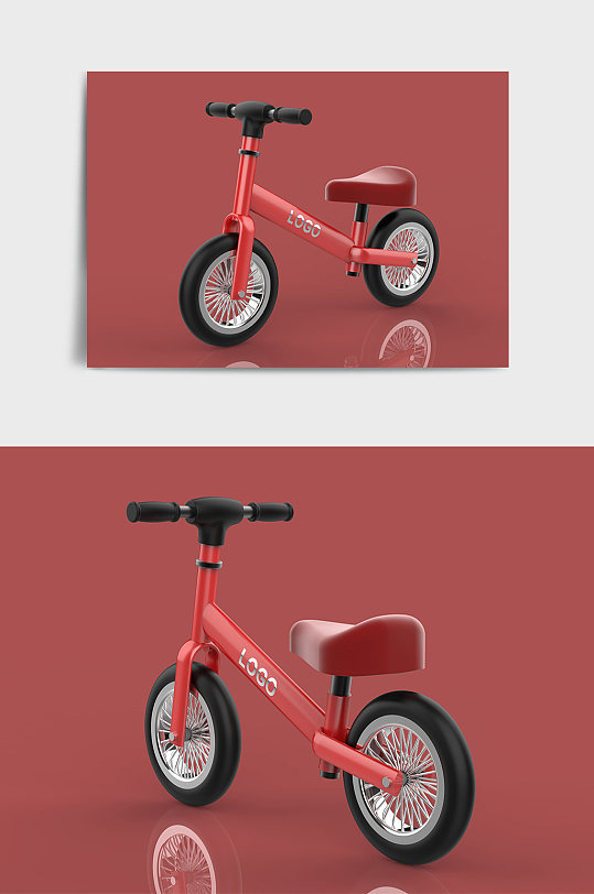 儿童滑行车代步车学步车3D模型