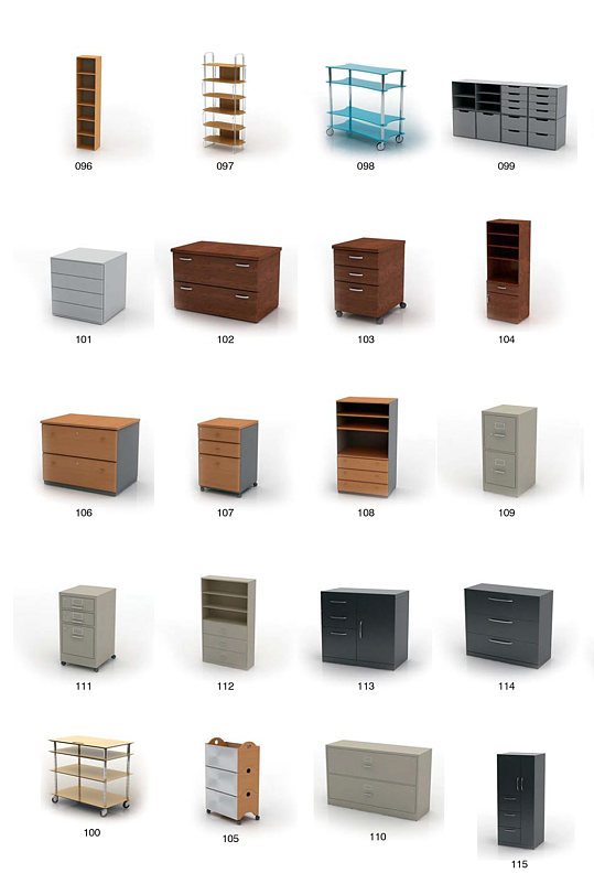 25套柜子架子货柜橱柜3D模型-众图网