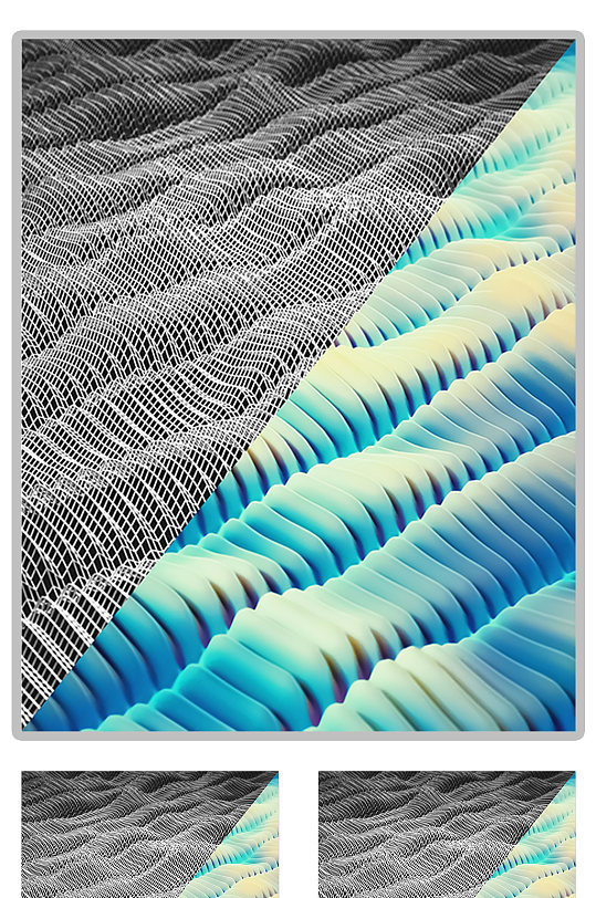 纹理肌理素材元素C4D模型含灯光贴图-众图网