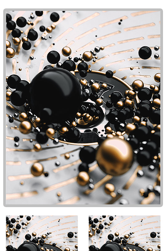 科技科幻球体C4D模型含灯光贴图-众图网