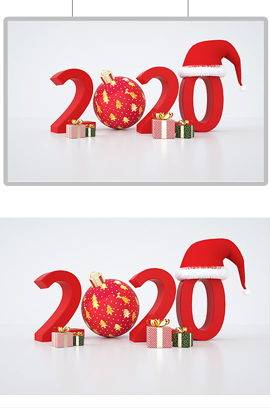 圣诞节节庆美陈C4D模型-众图网