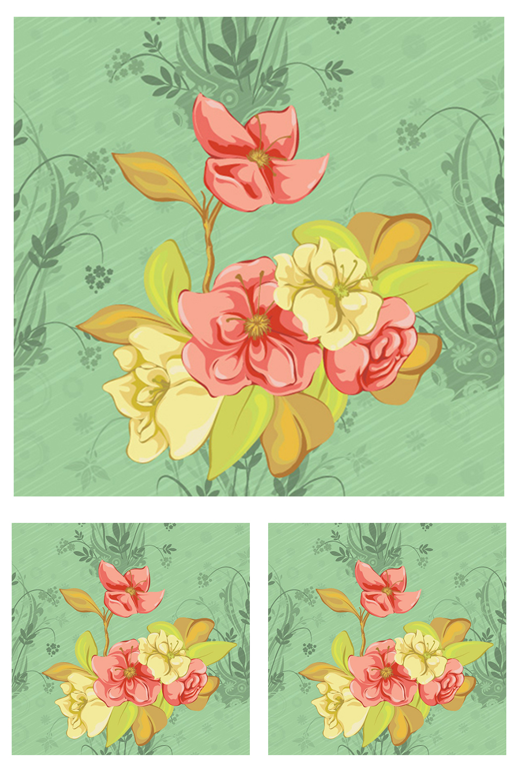 花纹边框请柬邀请函信封插画素材