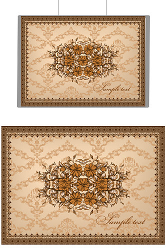 欧式地毯花纹图案背景边框
