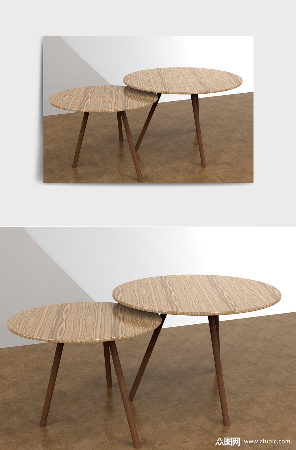 c4d实木家居餐桌桌子3d模型