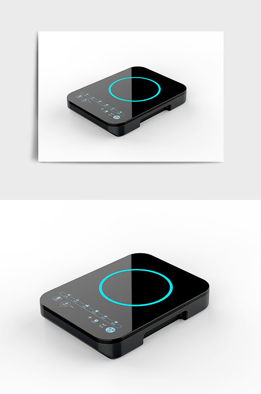 C4D电磁炉家电3D模型-众图网