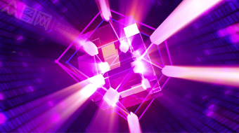 绚丽魔方动感闪耀转动舞台夜店背景视频素材-众图网